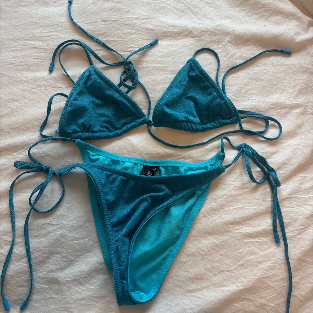 Triangl Swimwear Teal Bikini Set